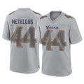 Parkc M.Vikings #44 Josh Metellus Player Gray Atmosphere Fashion Home Game Stitched Jerseys
