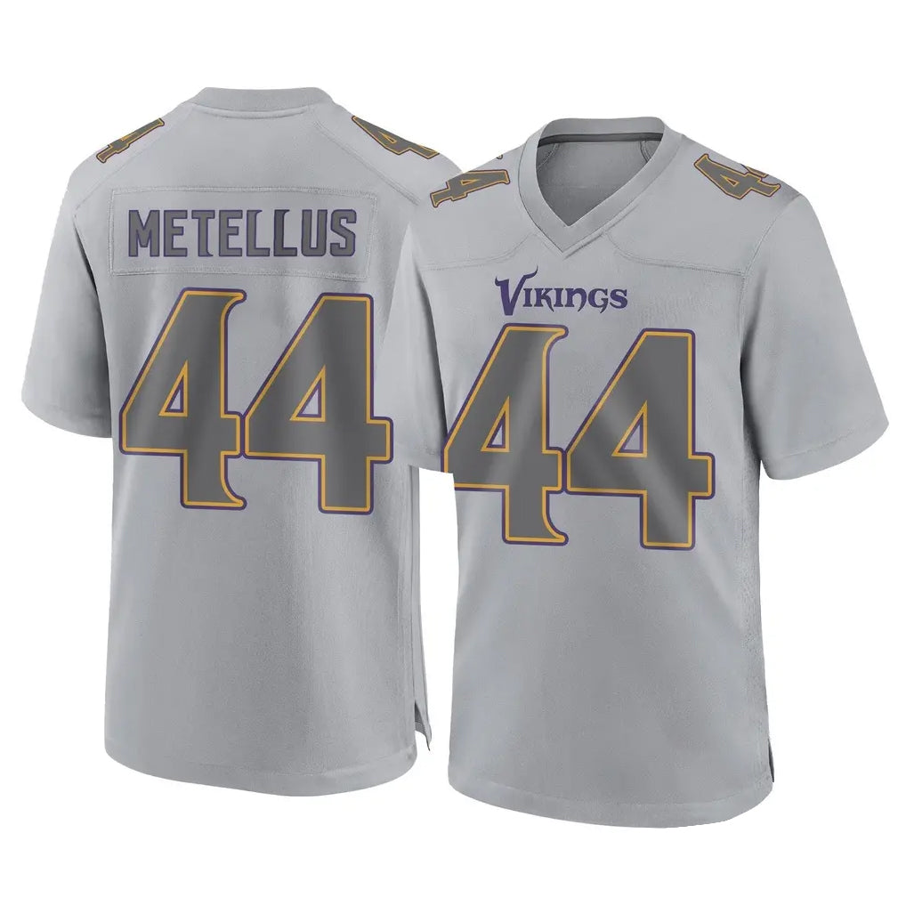 Parkc M.Vikings #44 Josh Metellus Player Gray Atmosphere Fashion Home Game Stitched Jerseys