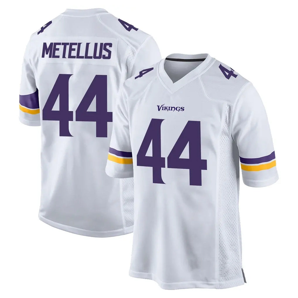 Parkc M.Vikings #44 Josh Metellus Player White Home Game Stitched Jerseys