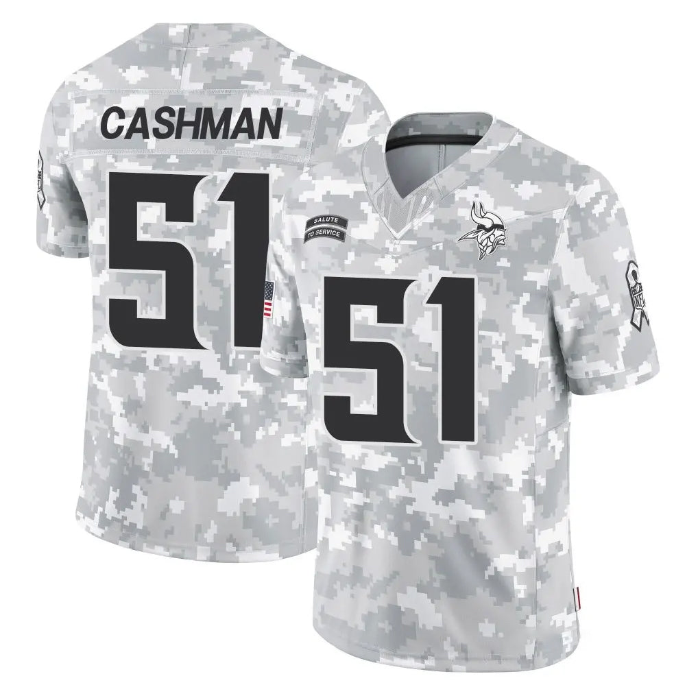 Parkc M.Vikings #51 Blake Cashman Player Arctic Camo Salute To Service Limited Game Stitched Jerseys