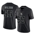Parkc M.Vikings #55 Eric Wilson Player Black Reflective LImited Home Game Stitched Jerseys