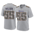 Parkc M.Vikings #55 Eric Wilson Player Gray Atmosphere Fashion Home Game Stitched Jerseys