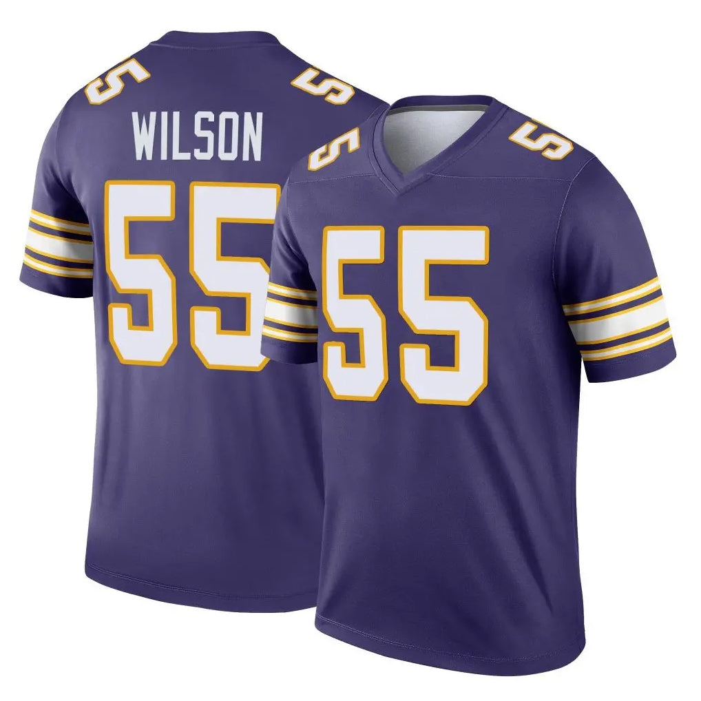 Parkc M.Vikings #55 Eric Wilson Player Purple Limited Classic Home Game Stitched Jerseys