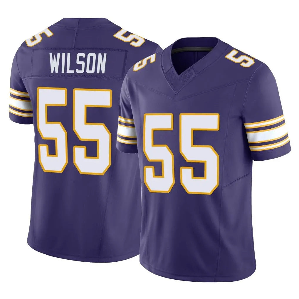 Parkc M.Vikings #55 Eric Wilson Player Purple Limited Classic Vapor F.U.S.E. Home Game Stitched Jerseys
