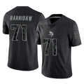 Parkc M.Vikings #71 Christian Darrisaw Player Black Reflective LImited Home Game Stitched Jerseys