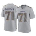 Parkc M.Vikings #71 Christian Darrisaw Player Gray Atmosphere Fashion Home Game Stitched Jerseys