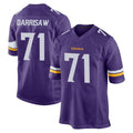 Parkc M.Vikings #71 Christian Darrisaw Player Purple Home Game Stitched Jerseys