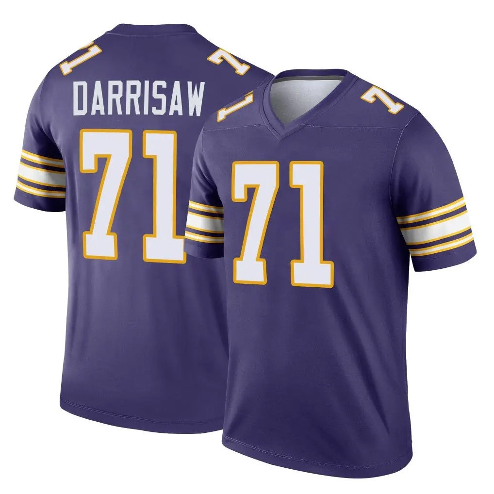 Parkc M.Vikings #71 Christian Darrisaw Player Purple Limited Classic Home Game Stitched Jerseys