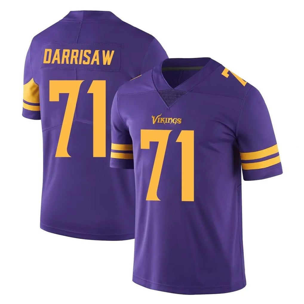 Parkc M.Vikings #71 Christian Darrisaw Player Purple Limited Color Rush Home Game Stitched Jerseys