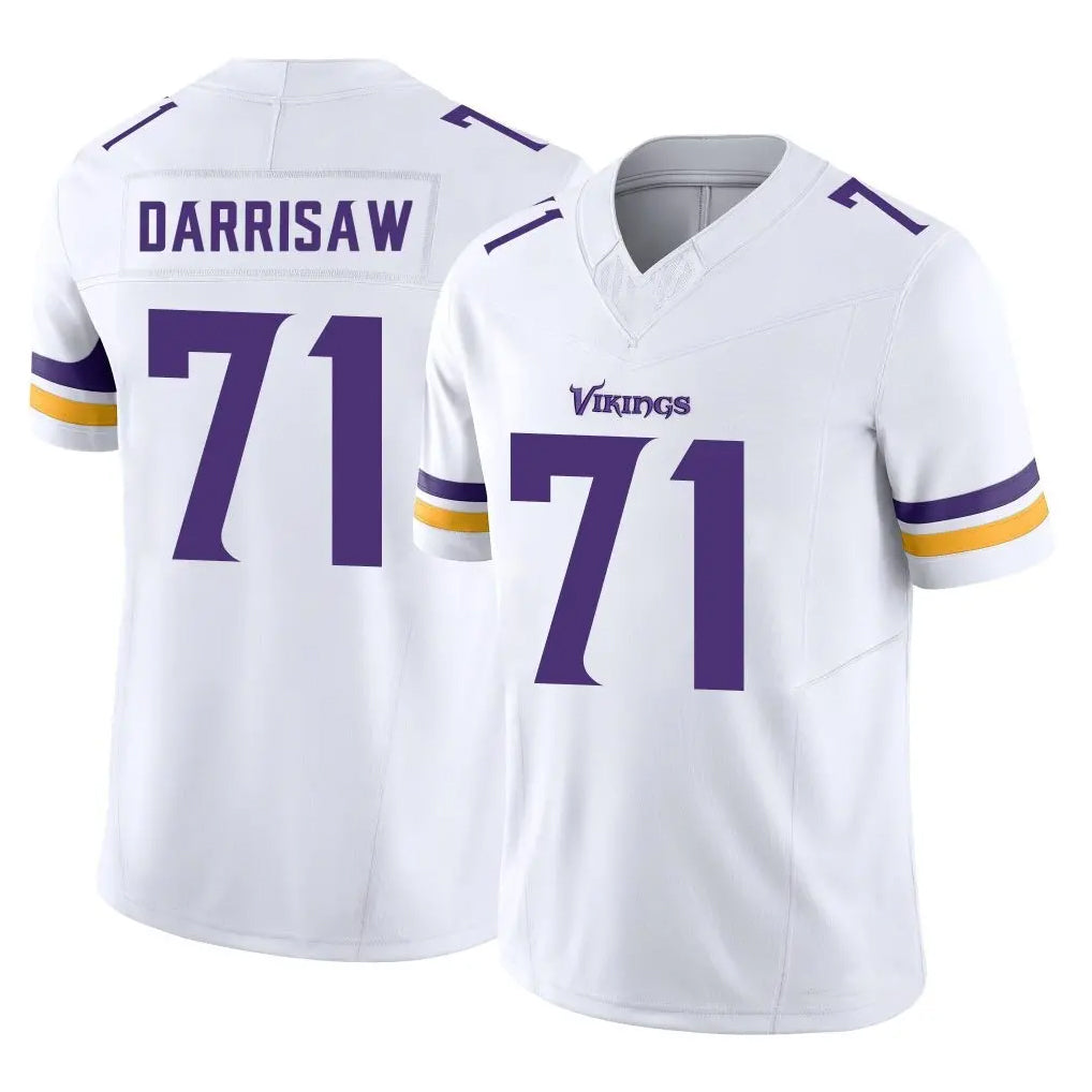 Parkc M.Vikings #71 Christian Darrisaw Player White Limited Vapor F.U.S.E. Home Game Stitched Jerseys