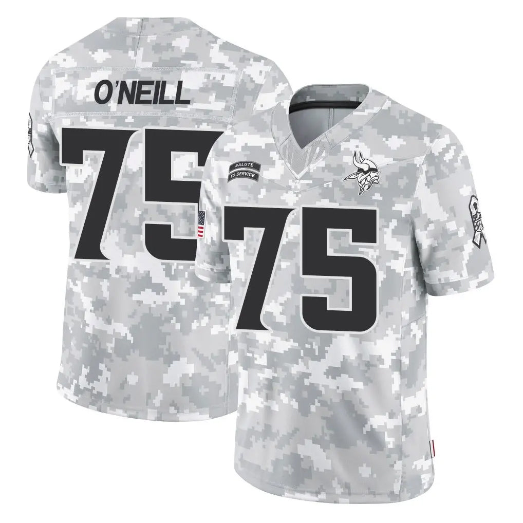 Parkc M.Vikings #75 Brian O'Neill Player Arctic Camo Salute To Service Limited Game Stitched Jerseys