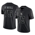 Parkc M.Vikings #75 Brian O'Neill Player Black Reflective LImited Home Game Stitched Jerseys