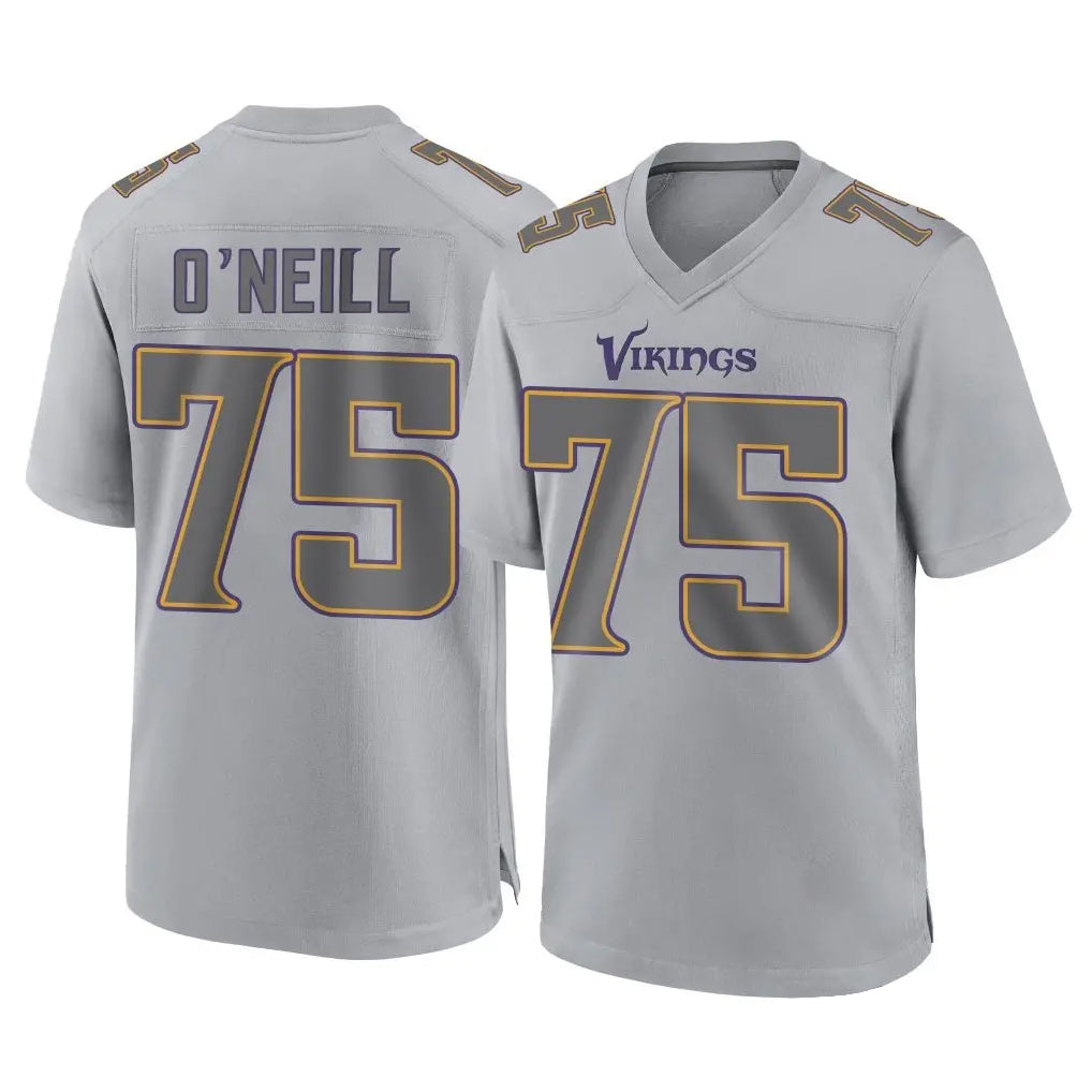 Parkc M.Vikings #75 Brian O'Neill Player Gray Atmosphere Fashion Home Game Stitched Jerseys