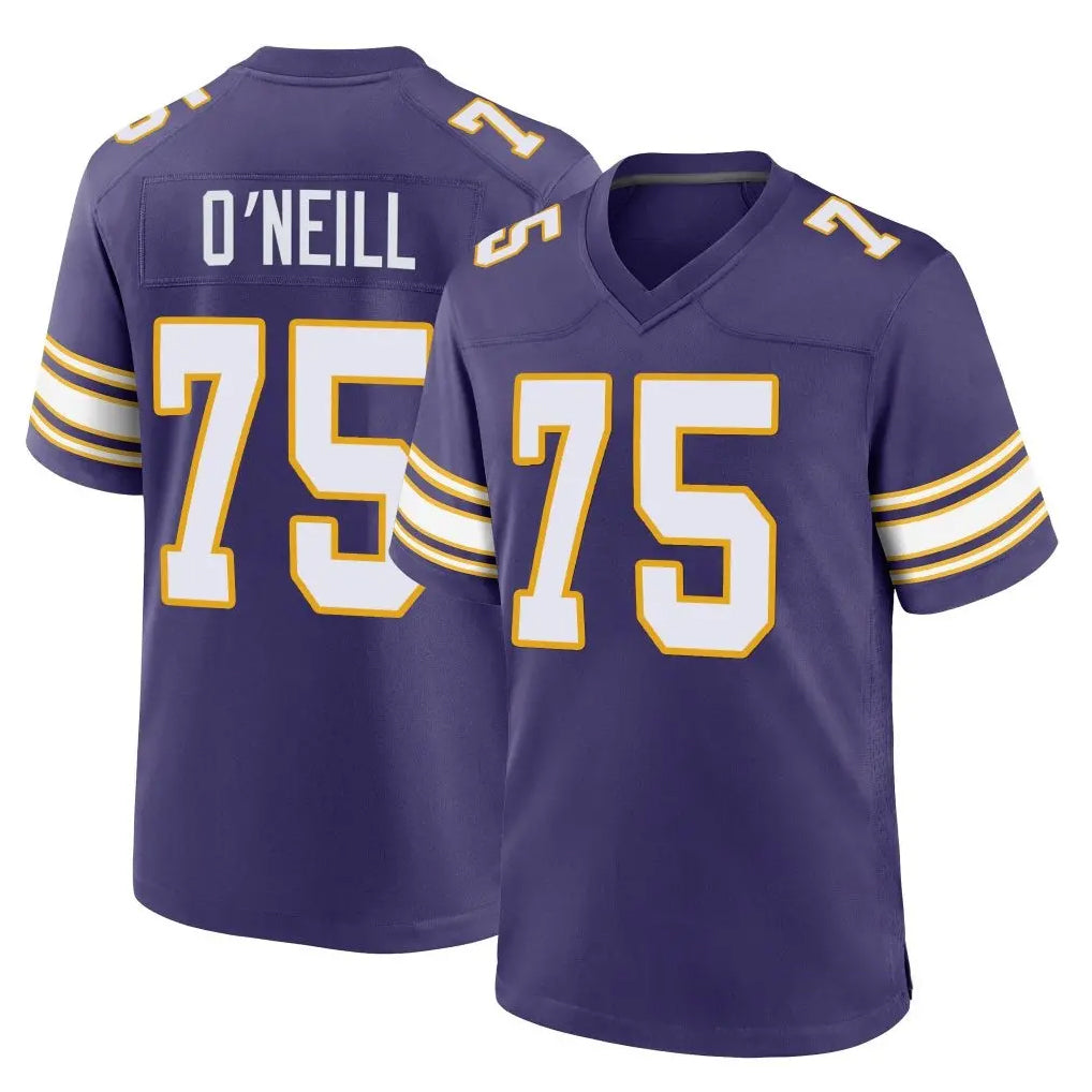 Parkc M.Vikings #75 Brian O'Neill Player Purple Classic Home Game Stitched Jerseys
