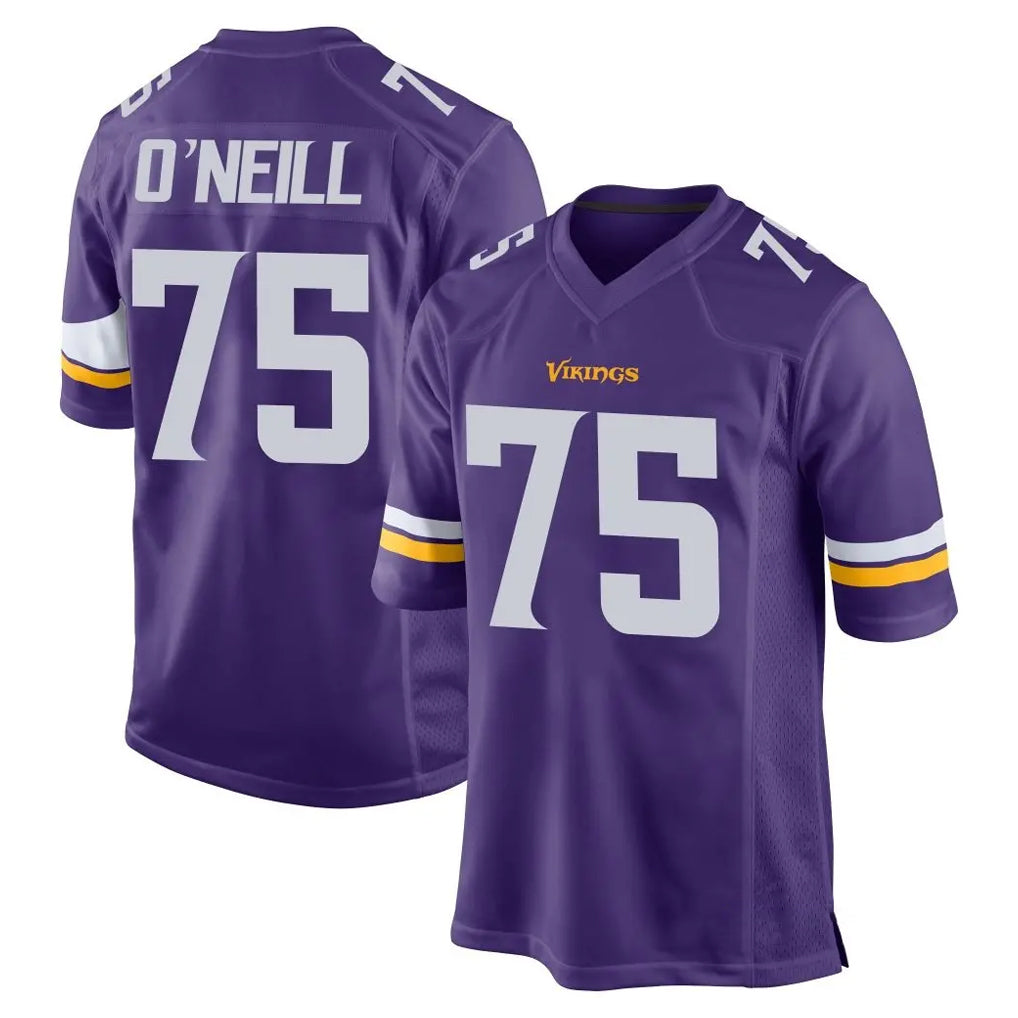 Parkc M.Vikings #75 Brian O'Neill Player Purple Home Game Stitched Jerseys
