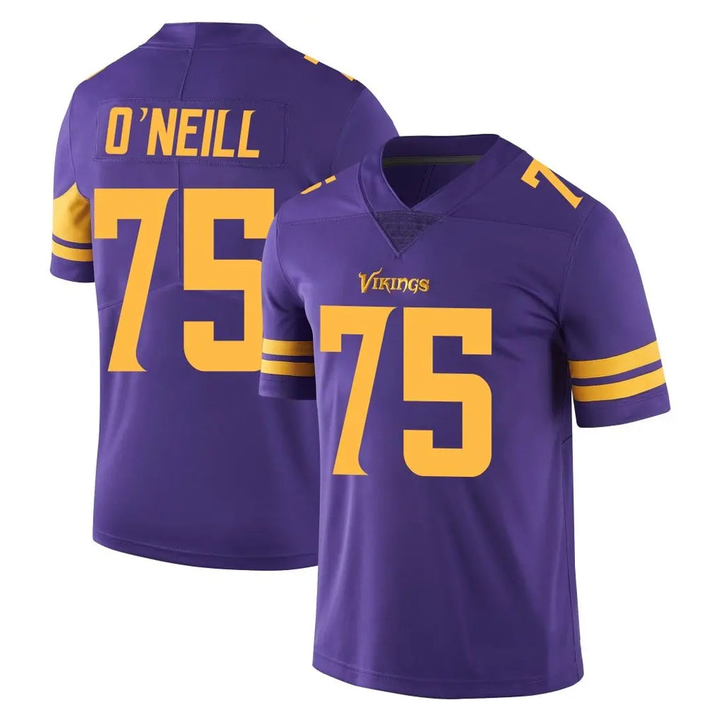 Parkc M.Vikings #75 Brian O'Neill Player Purple Limited Color Rush Home Game Stitched Jerseys