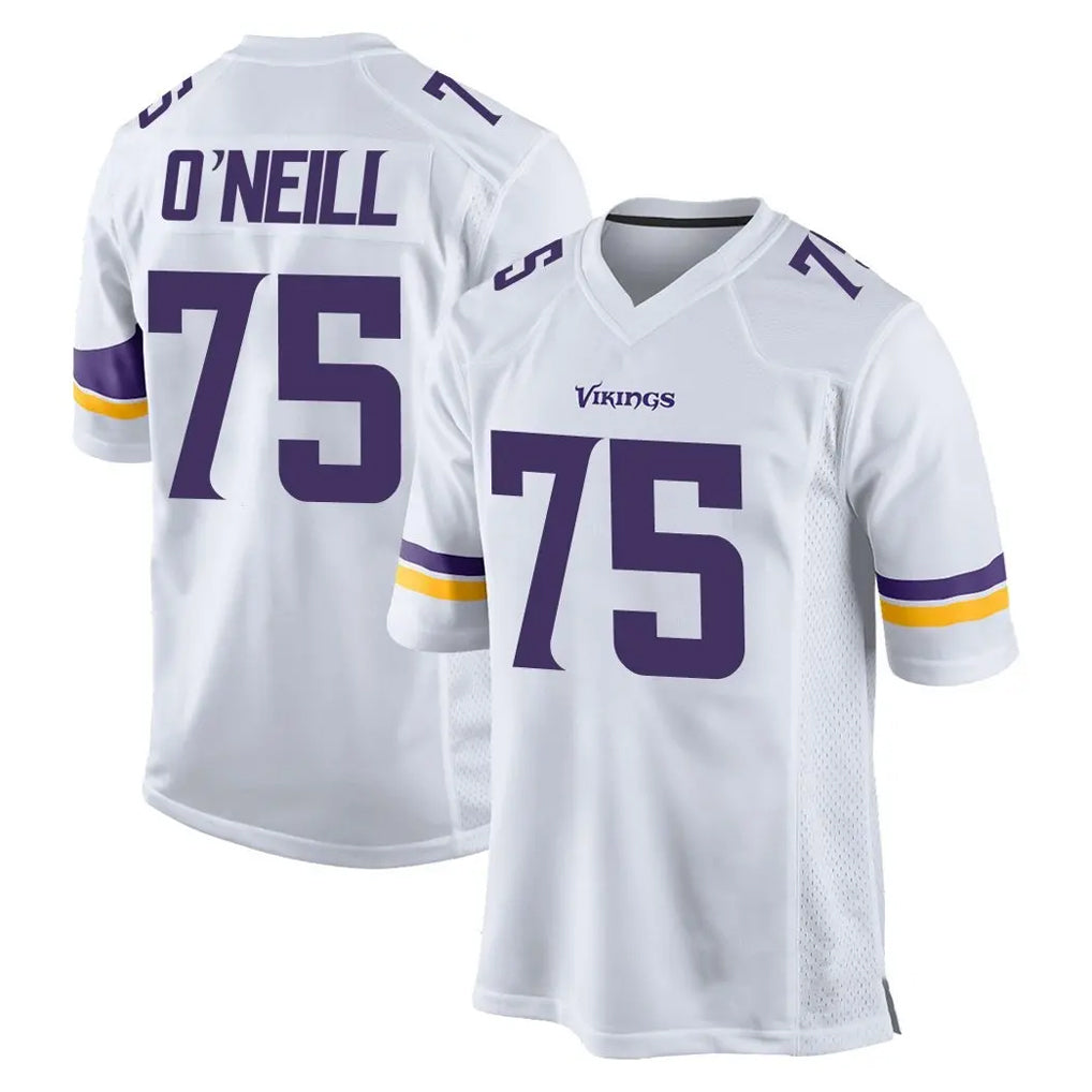 Parkc M.Vikings #75 Brian O'Neill Player White Home Game Stitched Jerseys