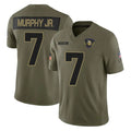 Parkc M.Vikings #7 Byron Murphy Jr. Player Olive 2025 Salute To Service Limited Game Stitched Jerseys