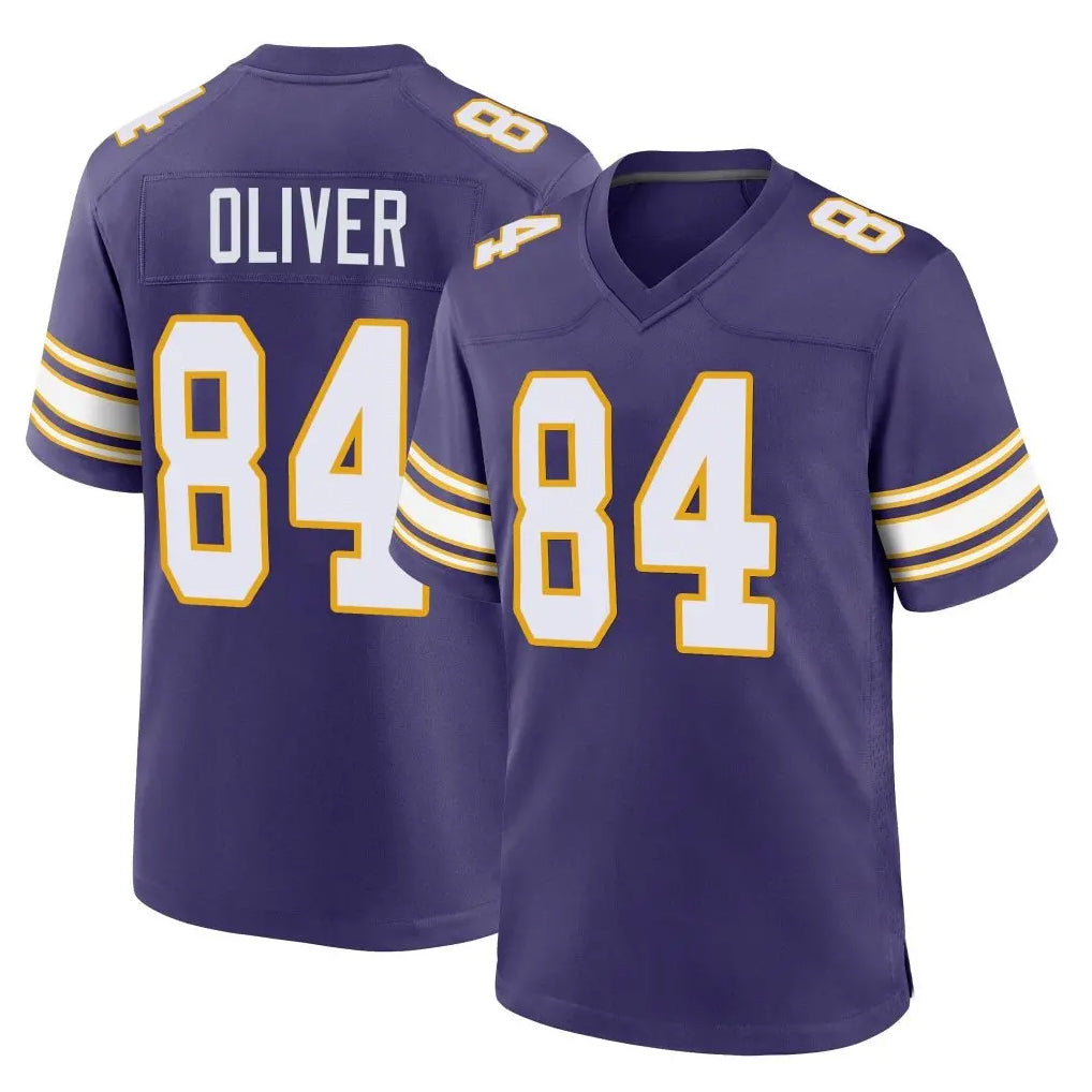 Parkc M.Vikings #84 Josh Oliver Player Purple Classic Home Game Stitched Jerseys