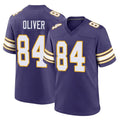 Parkc M.Vikings #84 Josh Oliver Player Purple Classic Home Game Stitched Jerseys