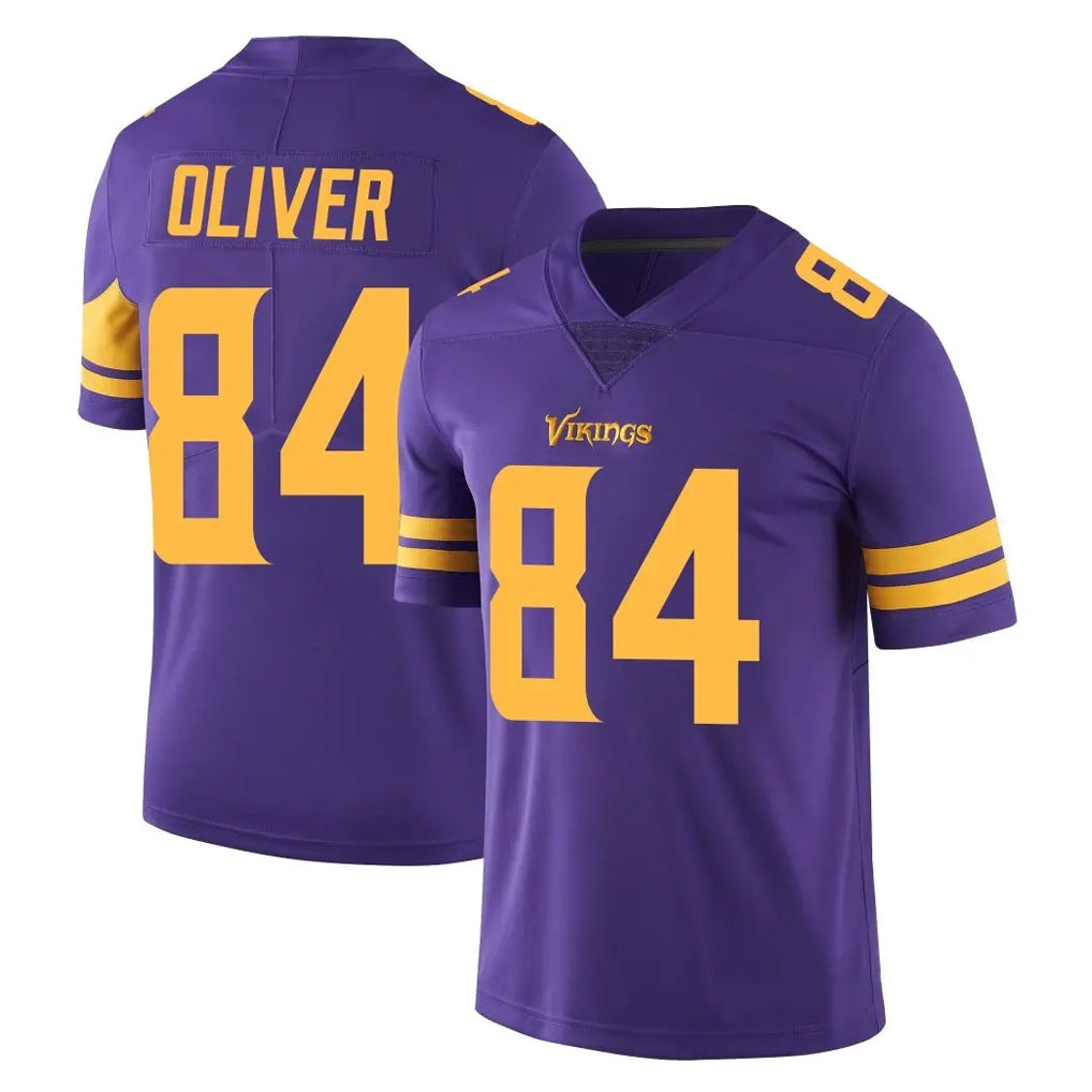Parkc M.Vikings #84 Josh Oliver Player Purple Limited Color Rush Home Game Stitched Jerseys