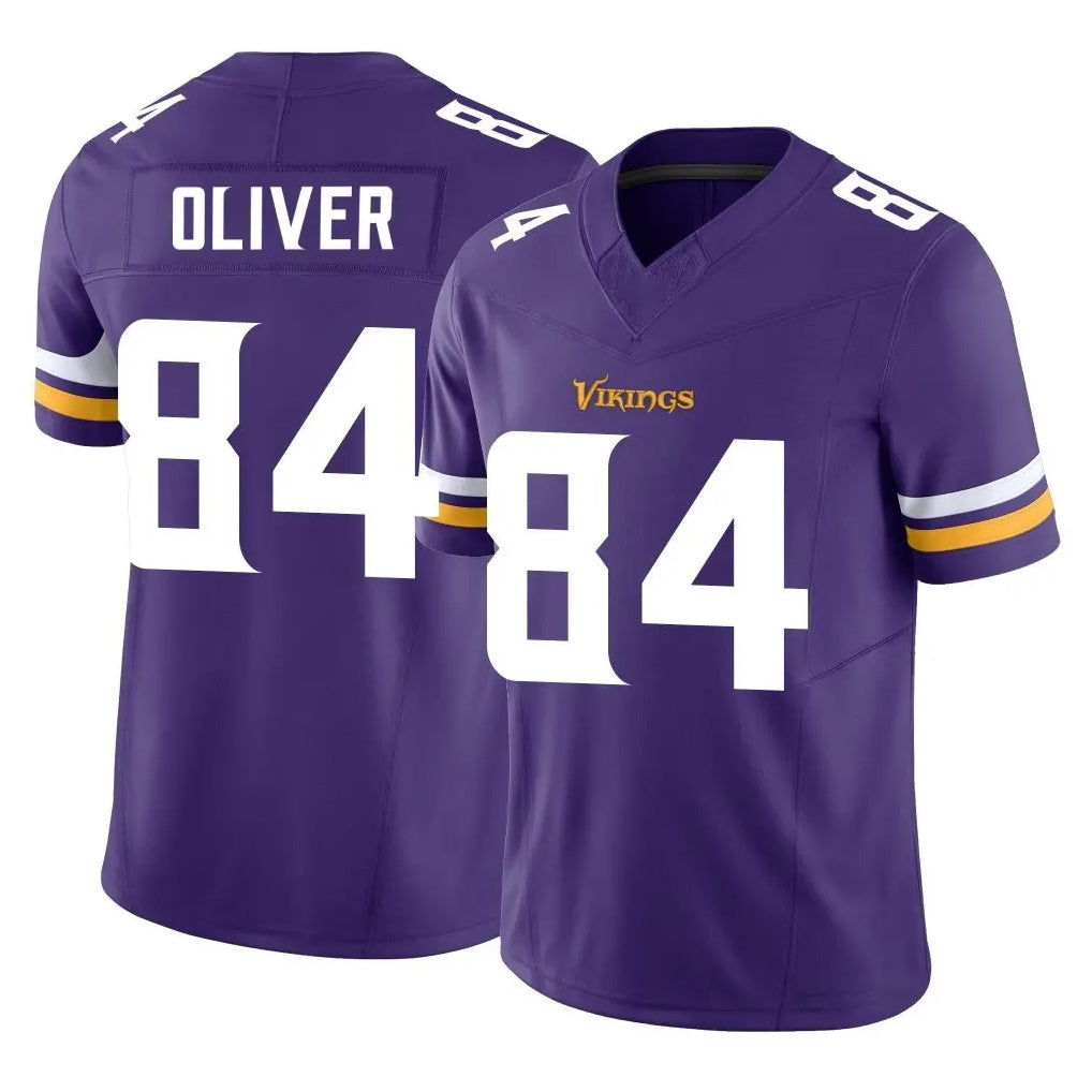 Parkc M.Vikings #84 Josh Oliver Player Purple Limited Vapor F.U.S.E. Home Game Stitched Jerseys