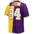 Parkc M.Vikings #84 Randy Moss Mitchell & Ness PurpleGold Big & Tall Split Legacy Retired Player Replica Jersey