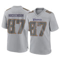 Parkc M.Vikings #87 T.J. Hockenson Player Gray Atmosphere Fashion Home Game Stitched Jerseys