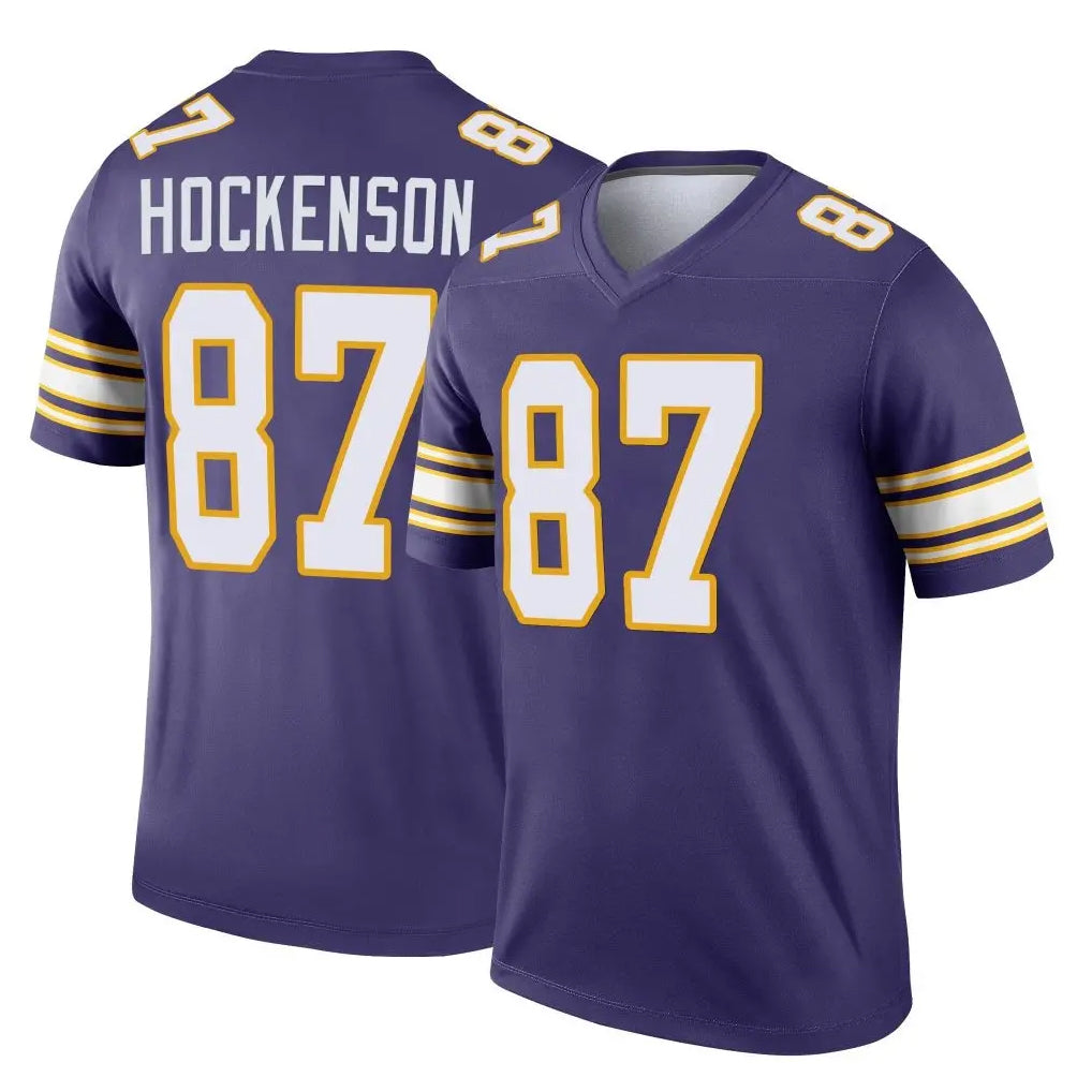 Parkc M.Vikings #87 T.J. Hockenson Player Purple Limited Classic Home Game Stitched Jerseys