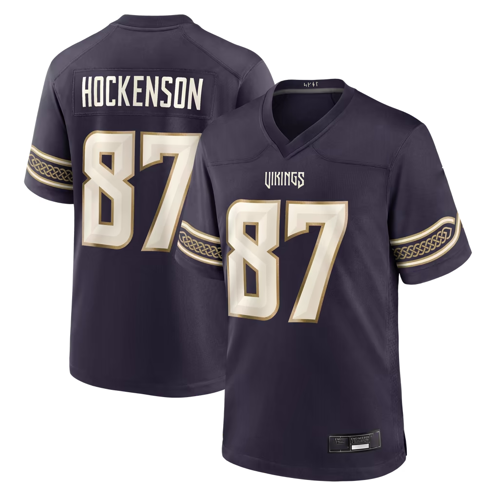 Parkc MN.Vikings #87 T.J. Hockenson Purple 2026 Rivalries Collection Game Stitched Jerseys