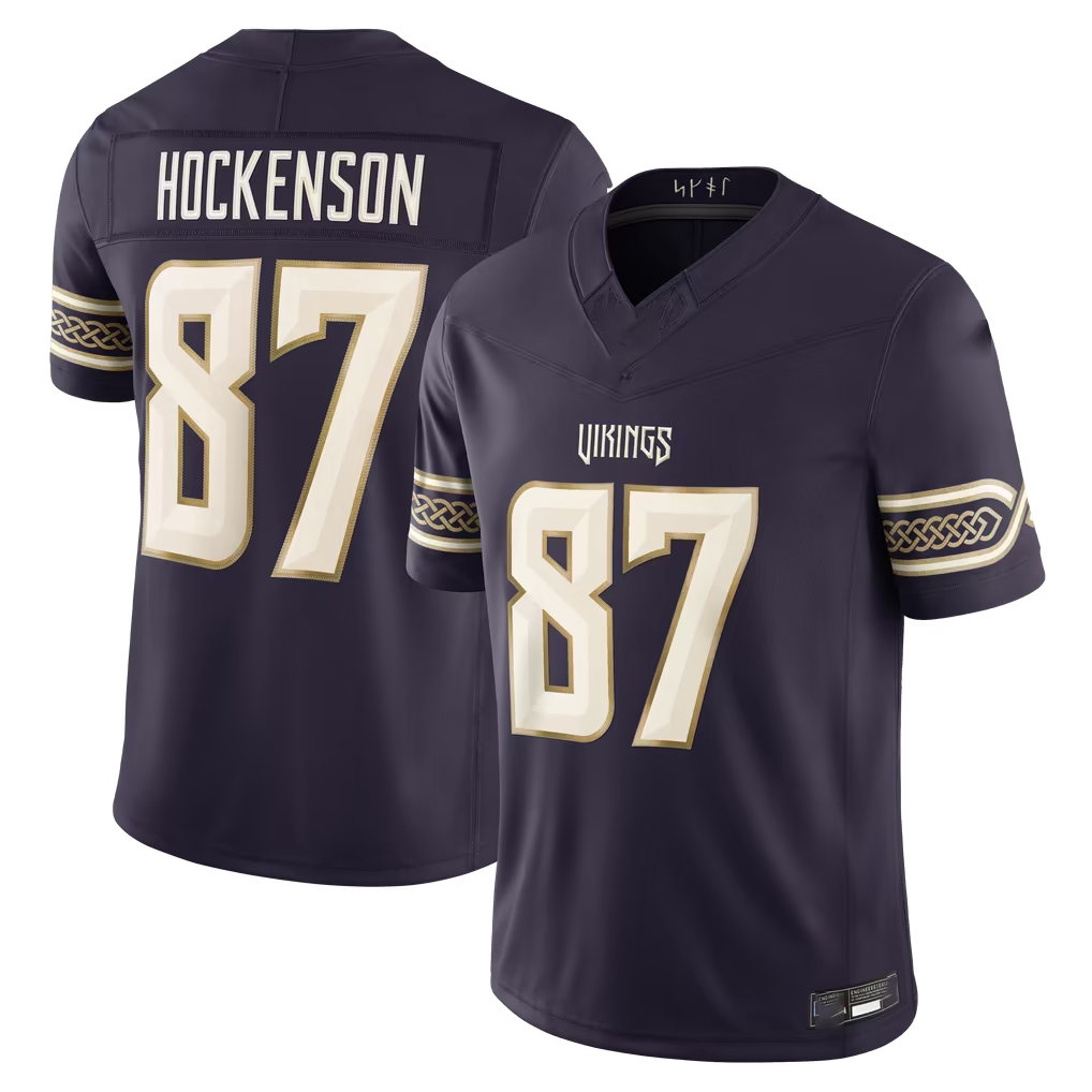 Parkc MN.Vikings #87 T.J. Hockenson Purple 2026 Rivalries Collection Limited Stitched Jerseys