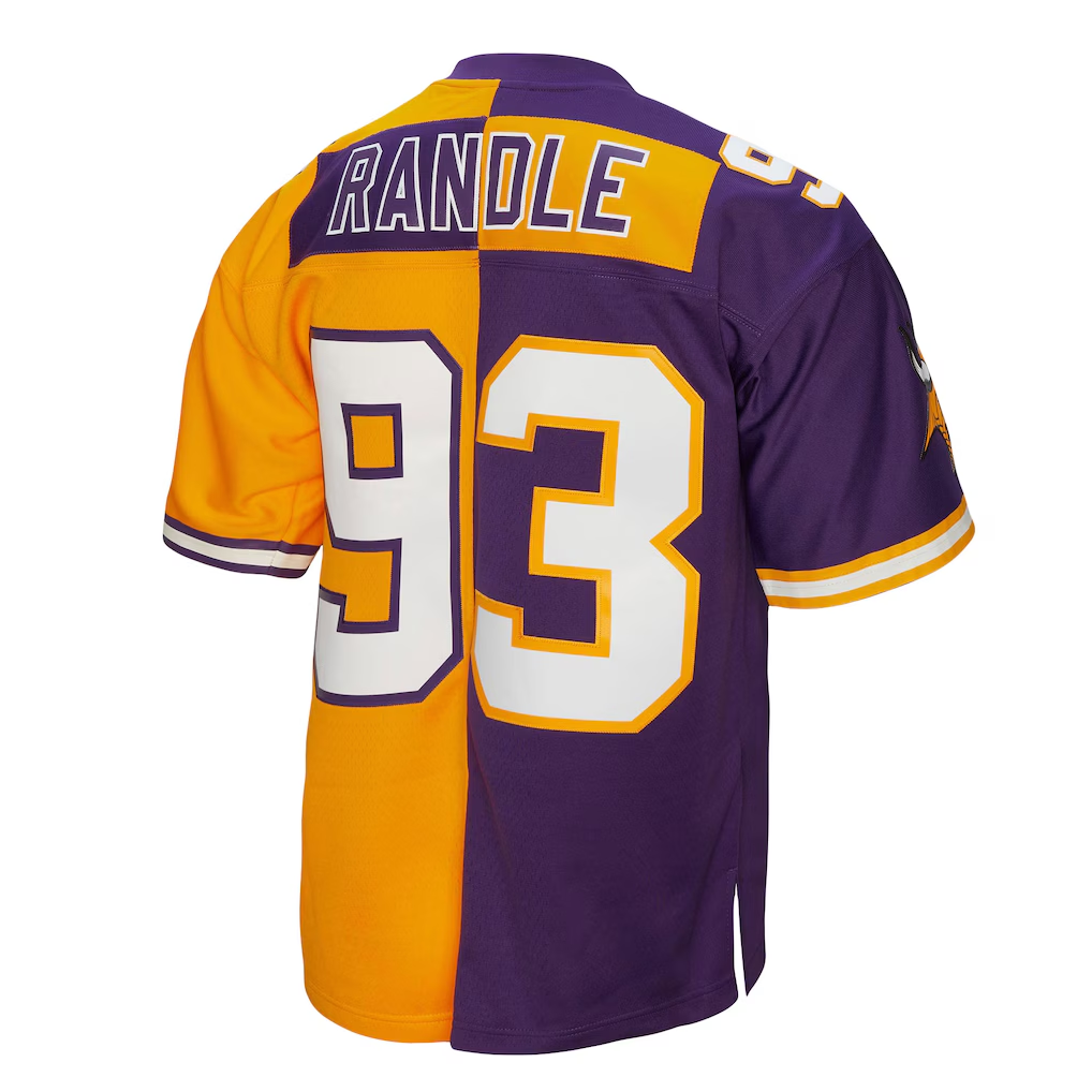 Parkc M.Vikings #93 John Randle Mitchell & Ness PurpleGold 1998 Split Legacy Replica Jersey