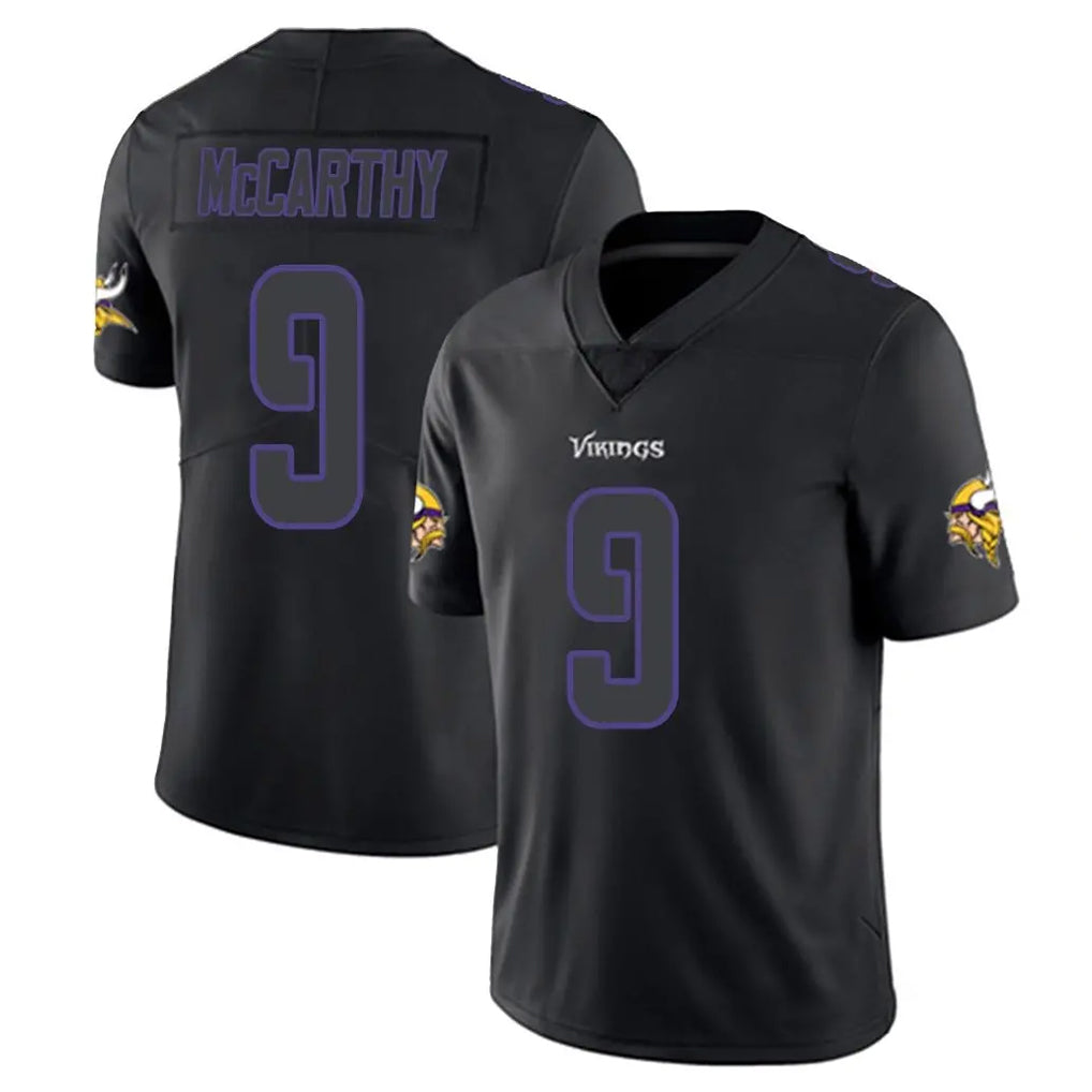Parkc M.Vikings #9 J.J. McCarthy Player Black Impact LImited Home Game Stitched Jerseys
