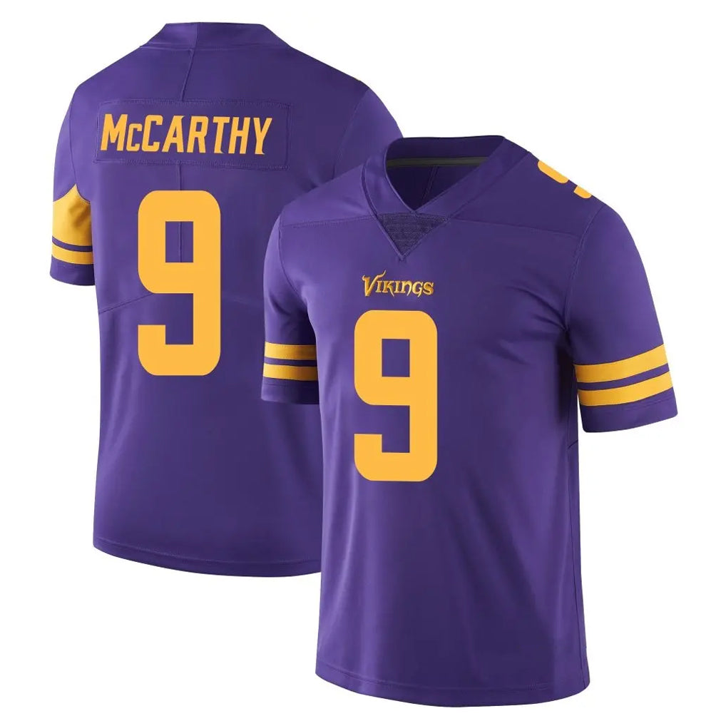 Parkc M.Vikings #9 J.J. McCarthy Player Purple Limited Color Rush Home Game Stitched Jerseys