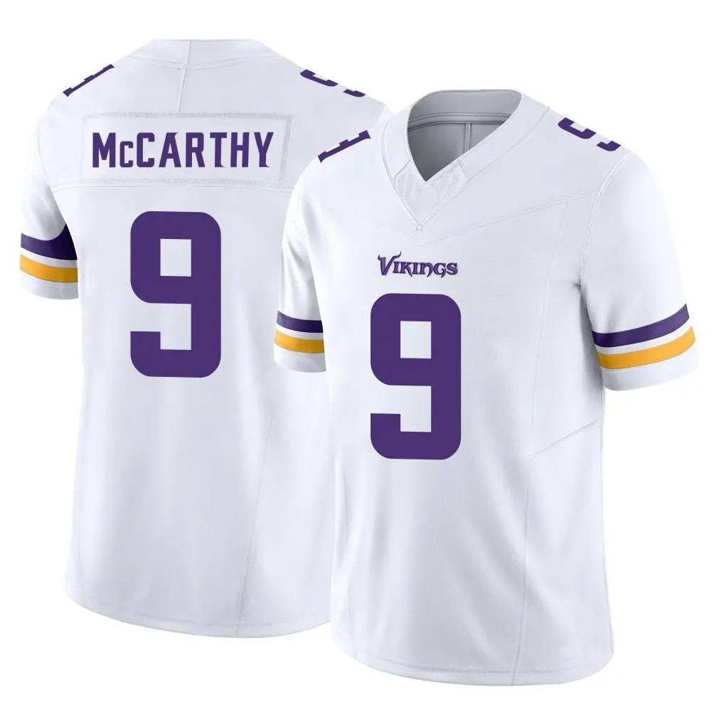 Parkc M.Vikings #9 J.J. McCarthy Player White Limited Vapor F.U.S.E. Home Game Stitched Jerseys