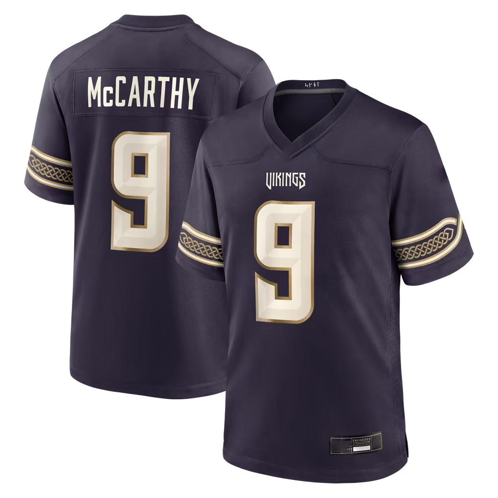 Parkc MN.Vikings #9 J.J. McCarthy Purple 2026 Rivalries Collection Game Stitched Jerseys