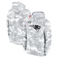 Parkc NE.Patriots Arctic Camo Salute to Service Pullover Hoodies Limited Game Blank Player Stitched Jerseys