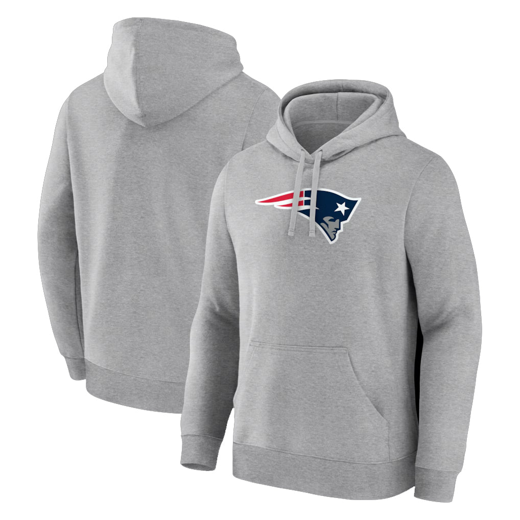 Parkc NE.Patriots Gray LOGO Pullover Hoodies Home Game Blank Player Stitched Jerseys