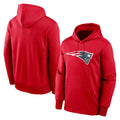 Parkc NE.Patriots Red LOGO Pullover Hoodies Home Game Blank Player Stitched Jerseys