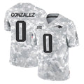 Parkc NE.Patriots #0 Christian Gonzalez Player Arctic Camo Salute To Service Limited Game Stitched Jerseys