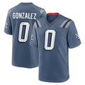 Parkc NE.Patriots #0 Christian Gonzalez Player Blue Rivalries Collection Home Game Stitched Jerseys