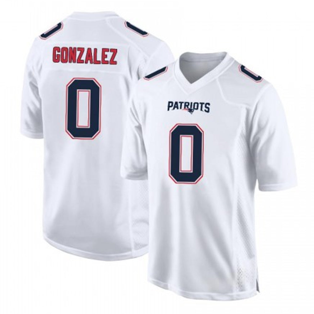 Parkc NE.Patriots #0 Christian Gonzalez Player White Fashion Limited Home Game Stitched Jerseys