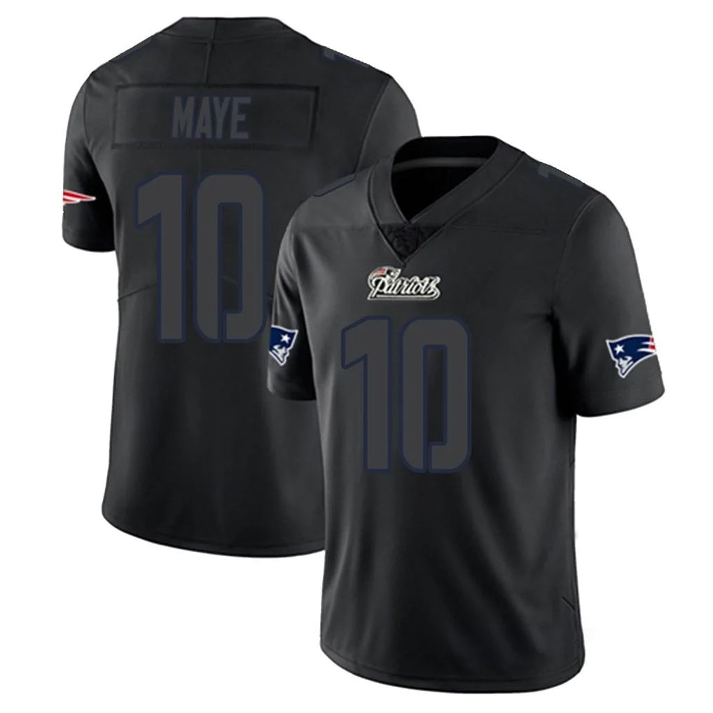 Parkc NE.Patriots #10 Drake Maye Player Black Impact LImited Home Game Stitched Jerseys