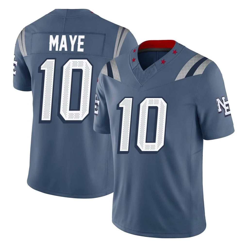Parkc NE.Patriots #10 Drake Maye Player Blue Limited Rivalries Collection Home Game Stitched Jerseys