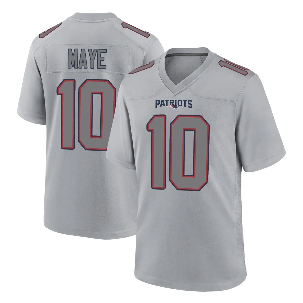 Parkc NE.Patriots #10 Drake Maye Player Gray Fashion Limited Home Game Stitched Jerseys