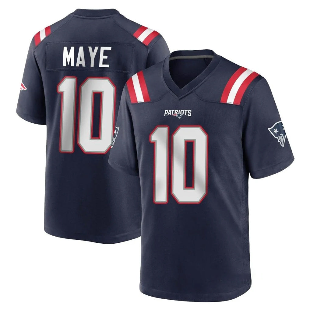 Parkc NE.Patriots #10 Drake Maye Player Navy Home Game Stitched Jerseys