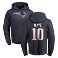 Parkc NE.Patriots #10 Drake Maye Player Navy LOGO Pullover Hoodies Home Game Stitched Jerseys