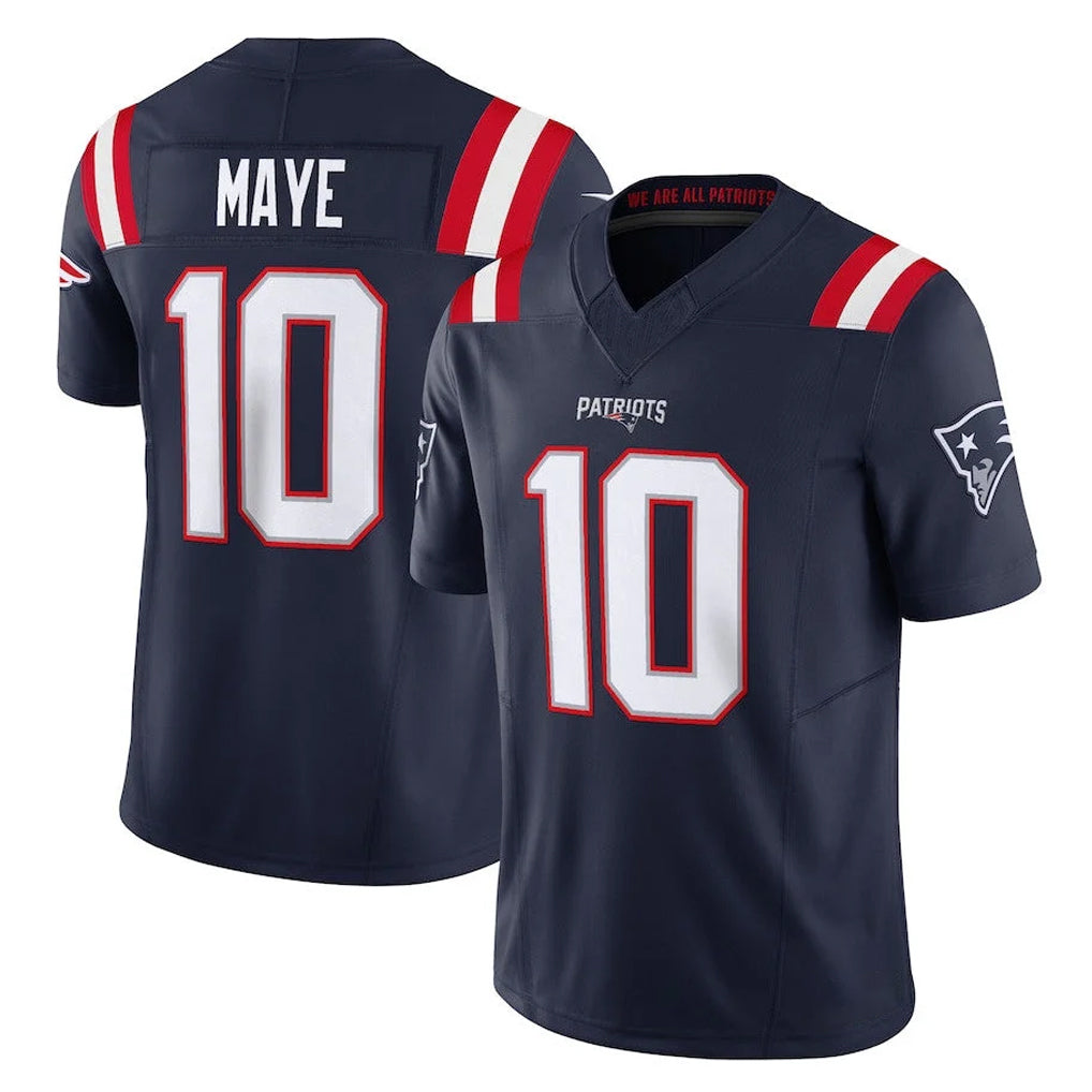Parkc NE.Patriots #10 Drake Maye Player Navy Limited Vapor F.U.S.E. Home Game Stitched Jerseys