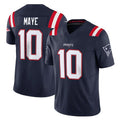 Parkc NE.Patriots #10 Drake Maye Player Navy Limited Vapor F.U.S.E. Home Game Stitched Jerseys