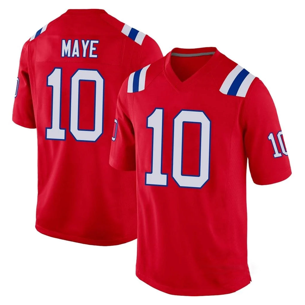Parkc NE.Patriots #10 Drake Maye Player Red Home Game Stitched Jerseys